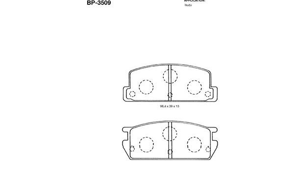 KAVO PARTS Комплект тормозных колодок, дисковый тормоз BP-3509
